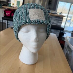 Love Your Melon Teal and Gray Beanie